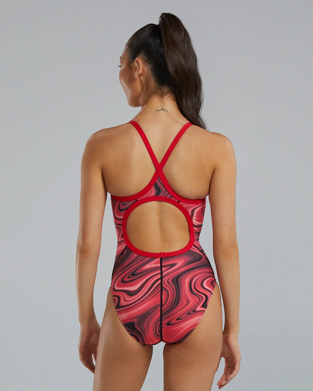 TYR Women One Piece Durafast Elite Vitality Diamond Fit - Red