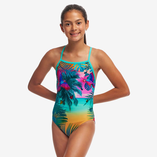 Funkita Girls Strapped In One Piece - The Beach