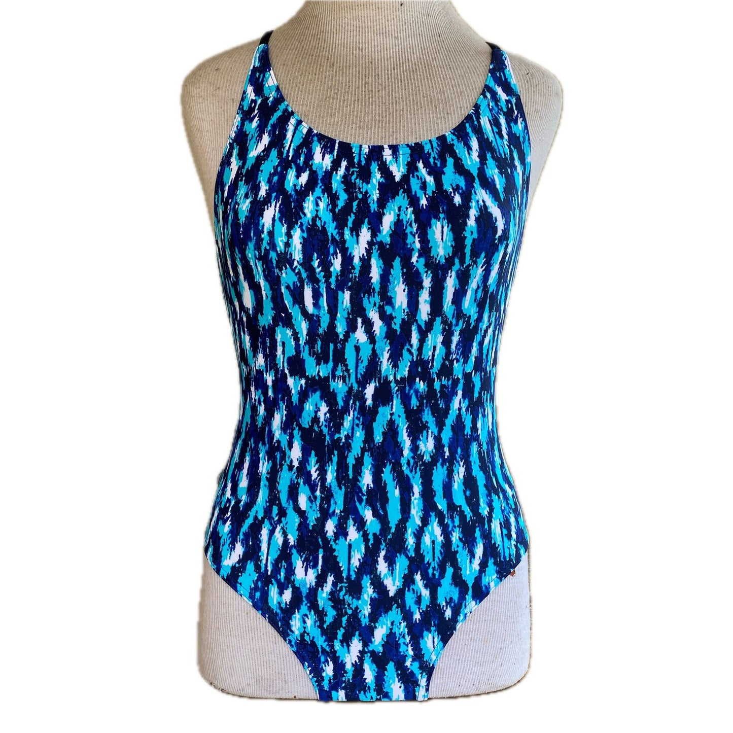 Rippled Effect Womens One Piece - Shades of Blue