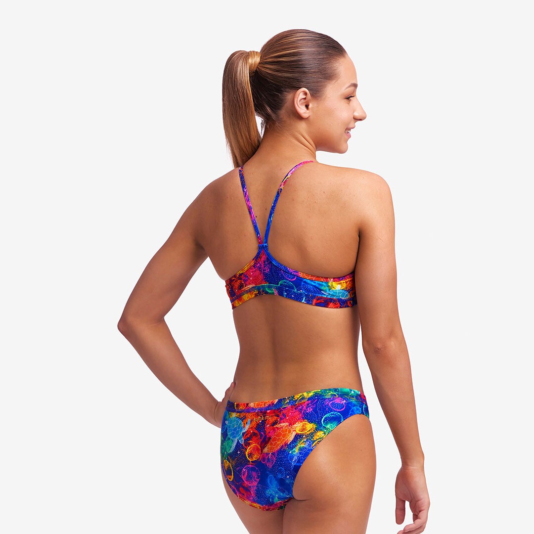 Funkita Girls Criss Cross Two Piece - Ocean Galaxy