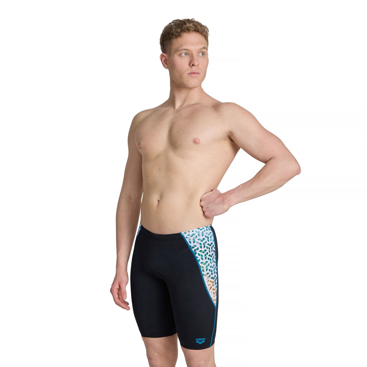 Arena Mens Planet Water Jammer - Black/White/Multi